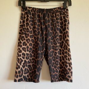 Nasty Gal Cheetah Print Bike Short